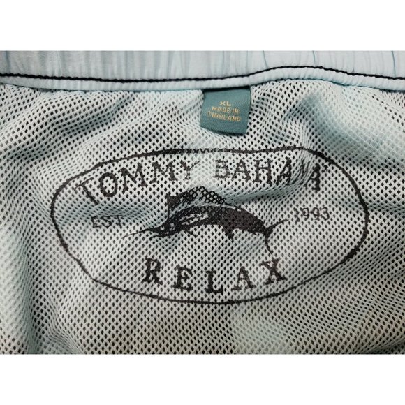 Tommy Bahama Relax Men's Swim Trunks XL Lace Up Front Mesh Lined Geometric - Picture 5 of 9